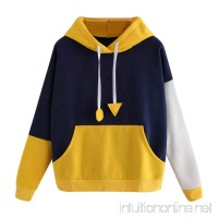 Girls Hoodie  WuyiMC Womens Hoodie Sweatshirt Color Block Long Sleeve Jumper Hooded Pullover Tops Blouse - B07G98HNYD